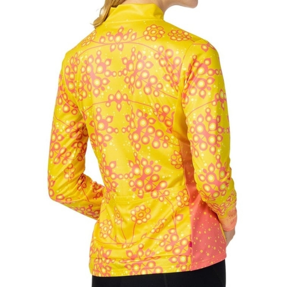 NWT Terry Women's Strada Long Sleeve Jersey (Linky/Lemon) - Picture 2 of 9